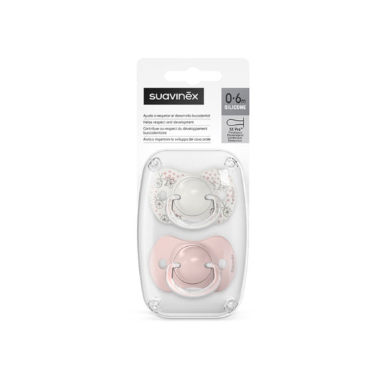 Suavinex Smoczek fizjologiczny SX PRO 0-6m+ silikonowy 2 sztuki