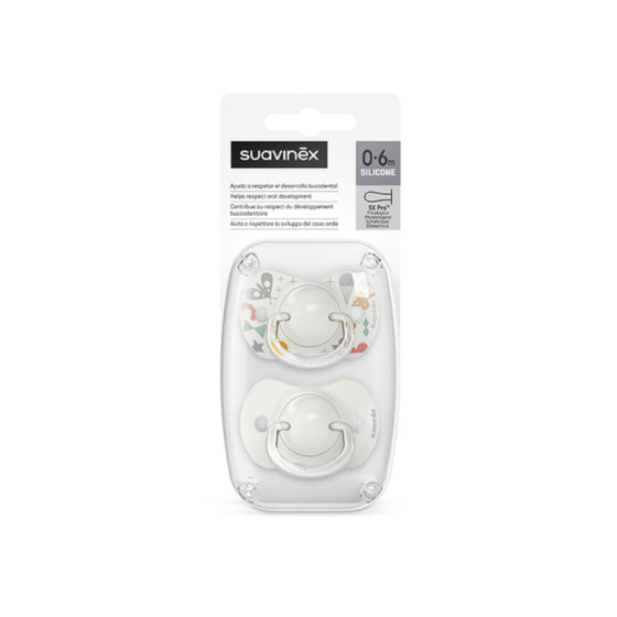 Suavinex Smoczek fizjologiczny SX PRO 0-6m+ silikonowy 2 sztuki