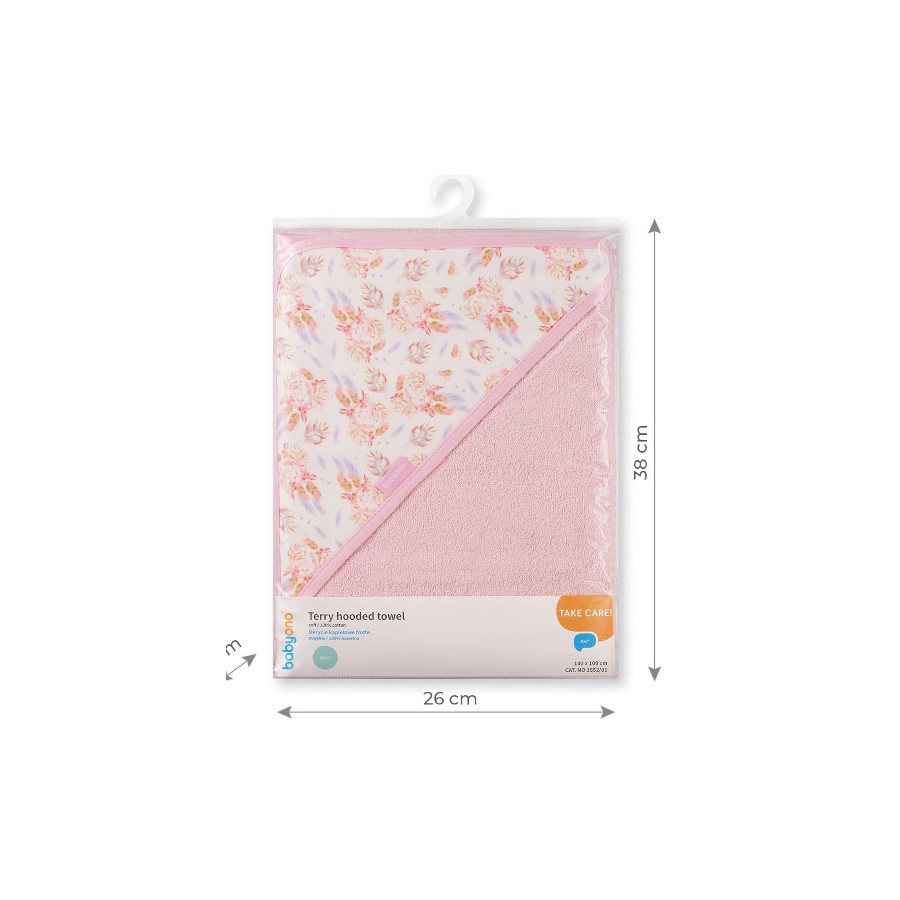 Babyono Okrycie kąpielowe ręcznik frotte 100x100cm