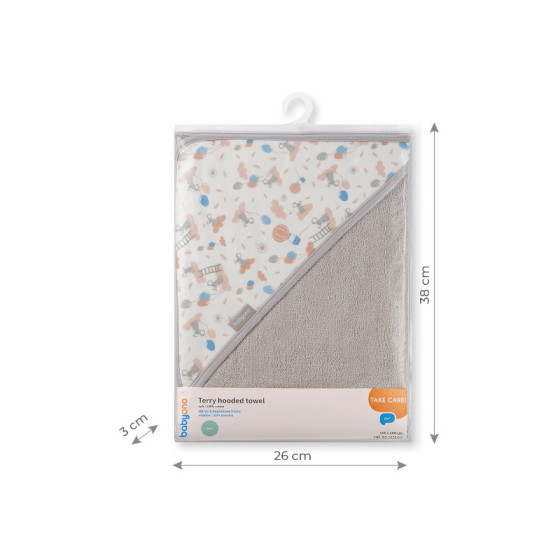 Babyono Okrycie kąpielowe ręcznik frotte 100x100cm