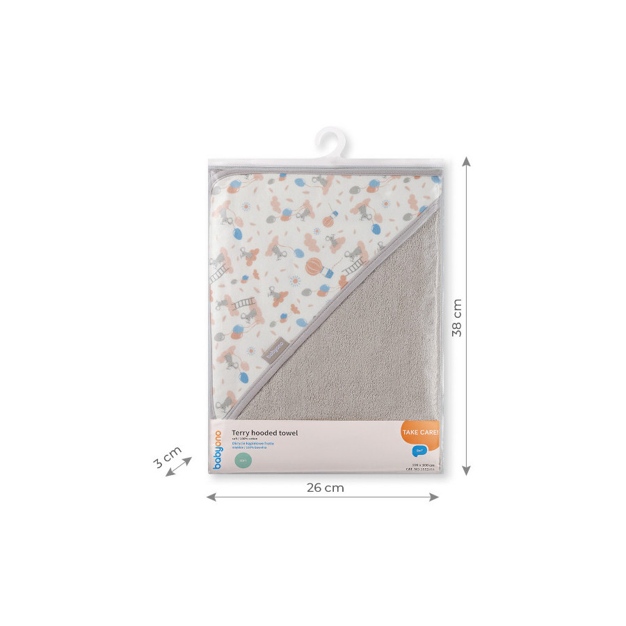 Babyono Okrycie kąpielowe ręcznik frotte 100x100cm