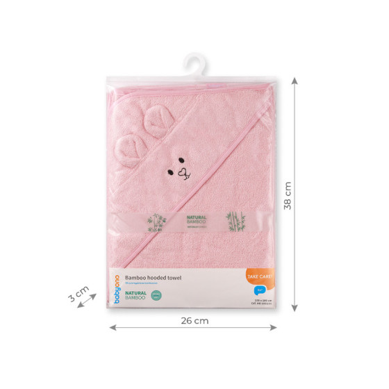 Babyono Okrycie kąpielowe dla dzieci ręcznik bambus 100x100cm
