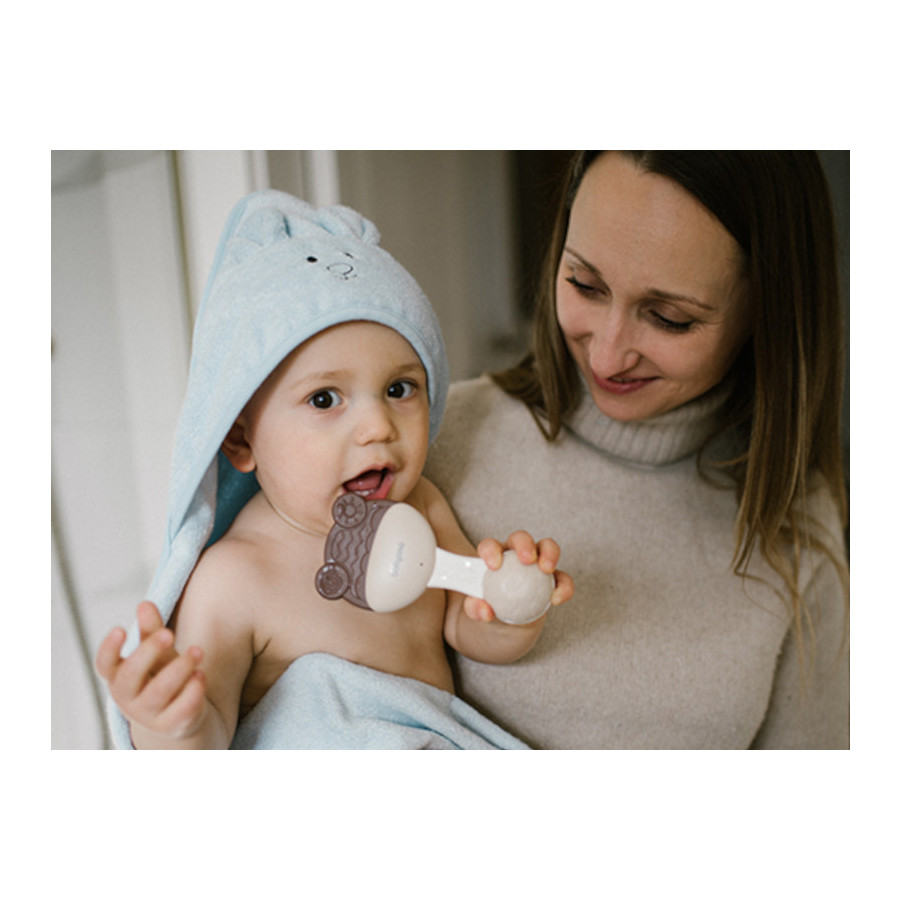 Babyono Okrycie kąpielowe dla dzieci ręcznik bambus 100x100cm