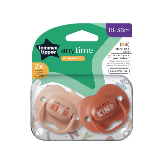 Tommee Tippee Smoczek uspokajający 18-36m+ Any Time 2 sztuki