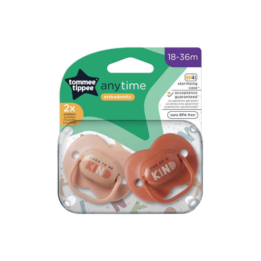 Tommee Tippee Smoczek uspokajający 18-36m+ Any Time 2 sztuki