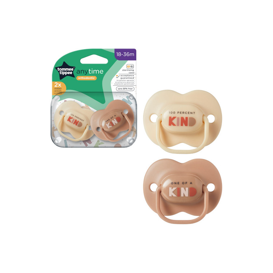 Tommee Tippee Smoczek uspokajający 18-36m+ Any Time 2 sztuki