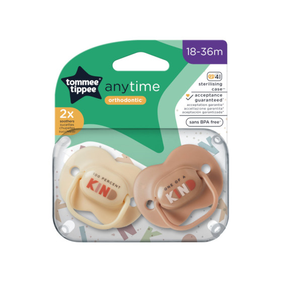 Tommee Tippee Smoczek uspokajający 18-36m+ Any Time 2 sztuki