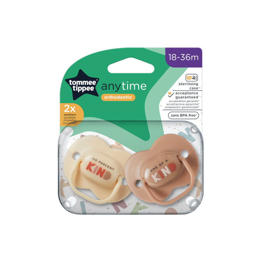 Tommee Tippee Smoczek uspokajający 18-36m+ Any Time 2 sztuki