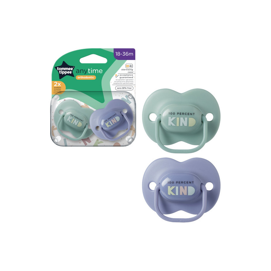 Tommee Tippee Smoczek uspokajający 18-36m+ Any Time 2 sztuki