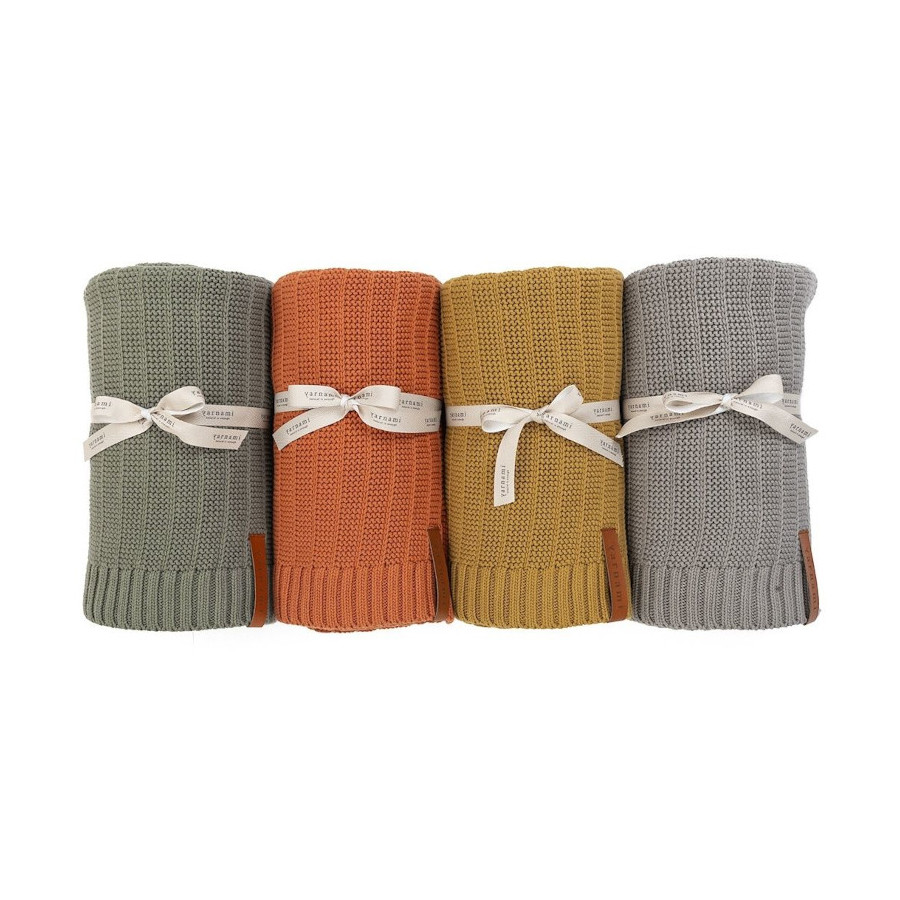 Yarnami Kocyk bawełniany Simple 80x100cm Eukaliptus