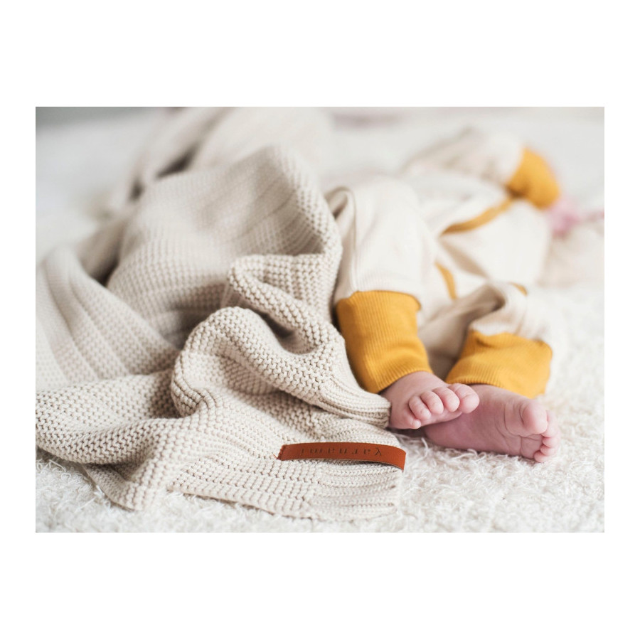 Yarnami Kocyk bawełniany Simple 80x100cm Nude