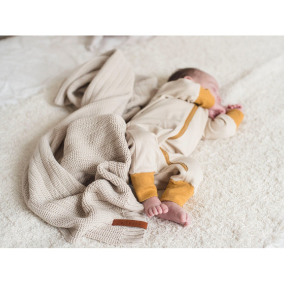 Yarnami Kocyk bawełniany Simple 80x100cm Nude