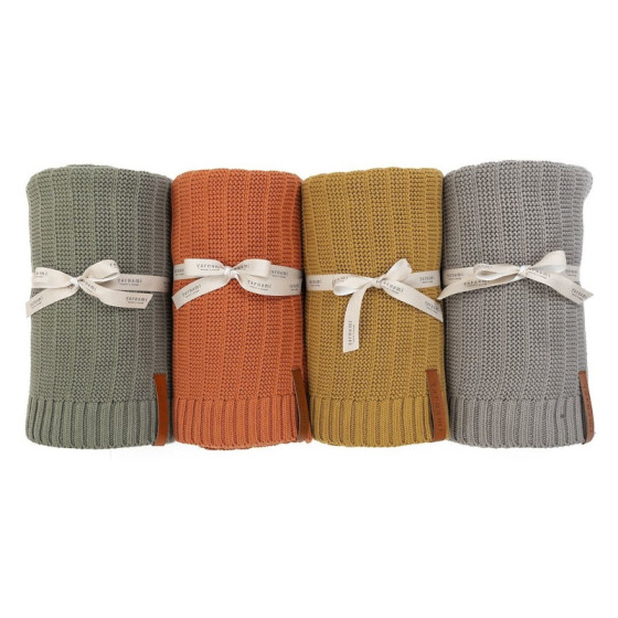 Yarnami Kocyk bawełniany Simple 80x100cm Stalowy