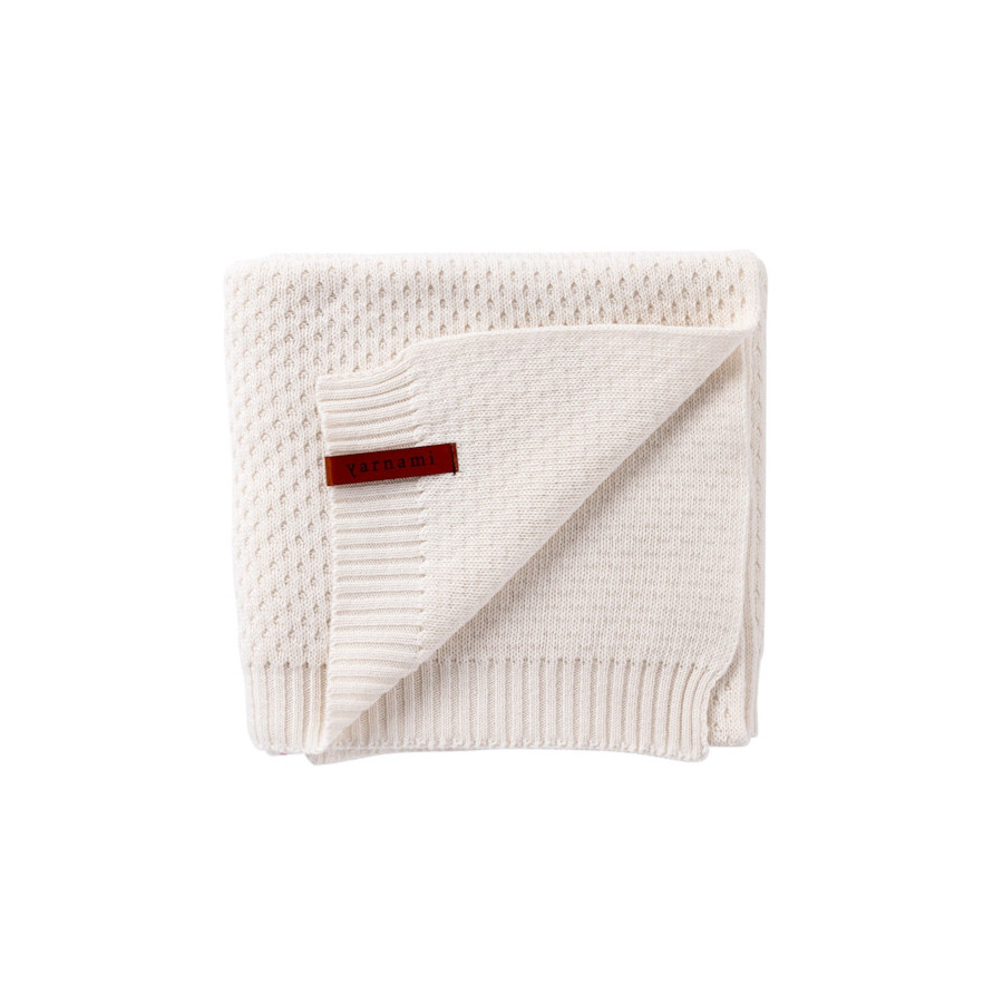 Yarnami Kocyk bawełniany Nice 80x100cm Jasno szary