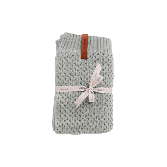 Yarnami Kocyk bawełniany Nice 80x100cm Jasno szary