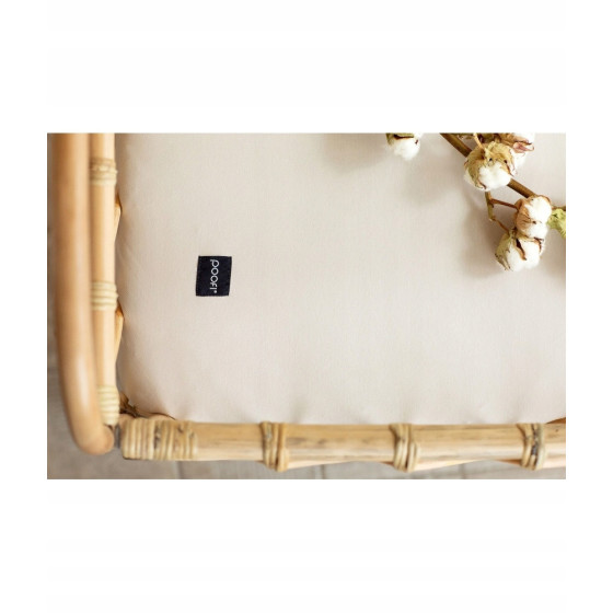 Poofi Prześcieradło bawełniane do dostawki 90x53cm Śmietanka