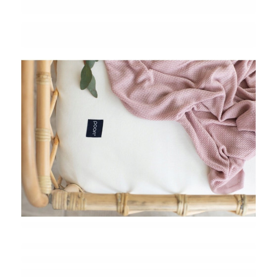 Poofi Prześcieradło bawełniane do dostawki 90x53cm Szare