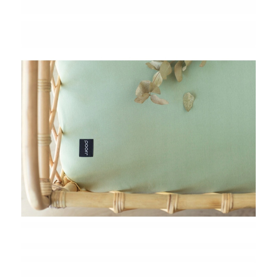 Poofi Prześcieradło bawełniane do dostawki 90x53cm Szare