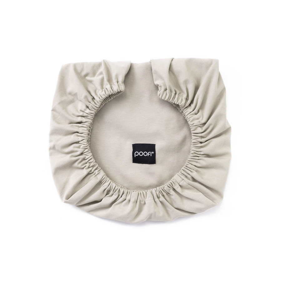 Poofi Prześcieradło bawełniane do dostawki 90x53cm Szare