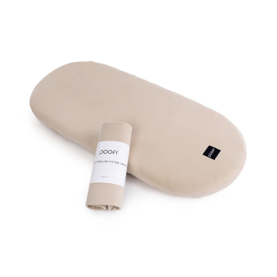 Poofi Prześcieradło bawełniane do wózka gondoli 75x35cm Lawenda