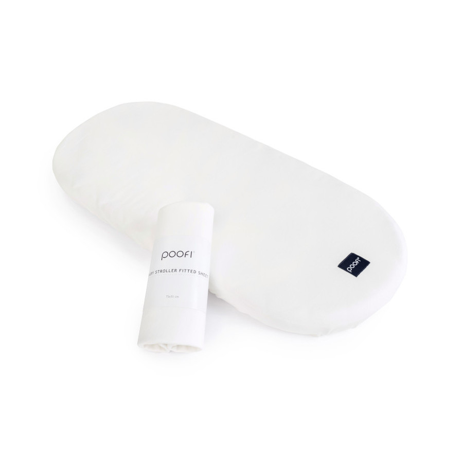 Poofi Prześcieradło bawełniane do wózka gondoli 75x35cm Lawenda
