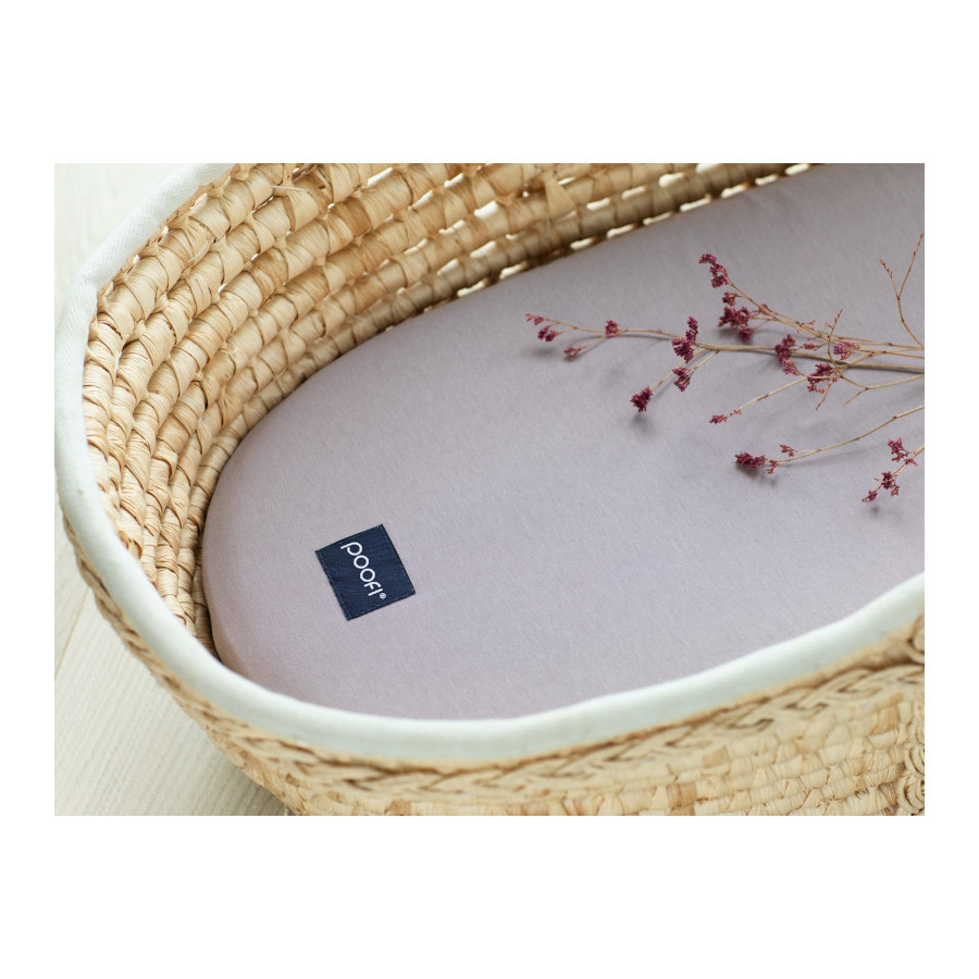 Poofi Prześcieradło bawełniane do wózka gondoli 75x35cm Piwonia