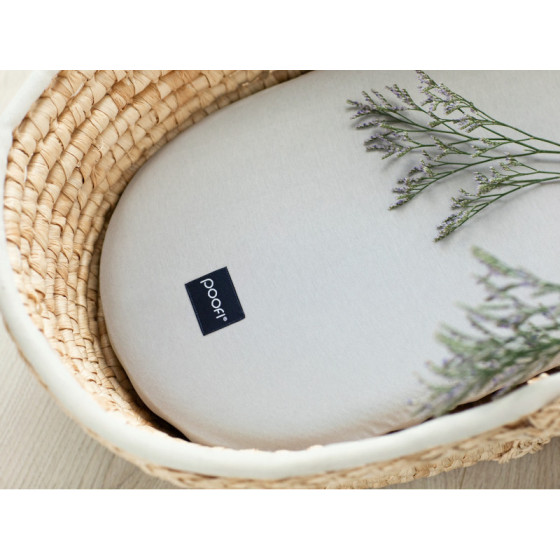 Poofi Prześcieradło bawełniane do wózka gondoli 75x35cm Czekolada