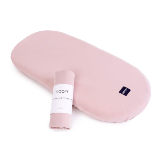 Poofi Prześcieradło bawełniane do wózka gondoli 75x35cm Czekolada