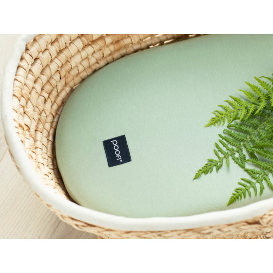 Poofi Prześcieradło bawełniane do wózka gondoli 75x35cm Czekolada