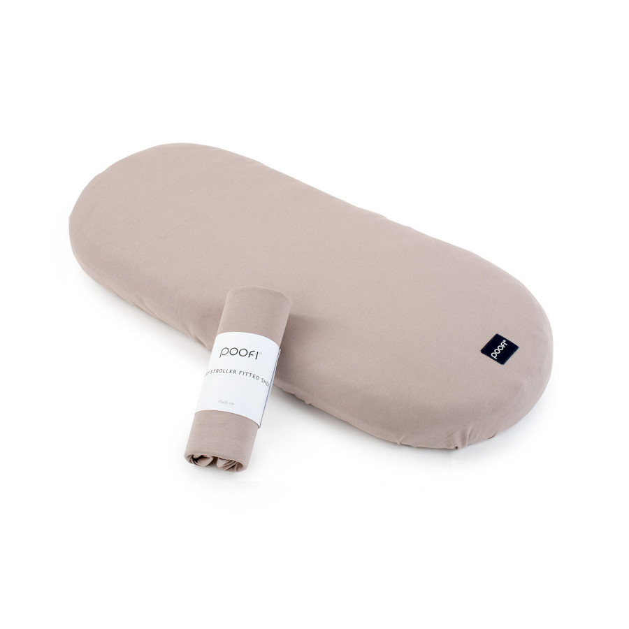 Poofi Prześcieradło bawełniane do wózka gondoli 75x35cm Szary