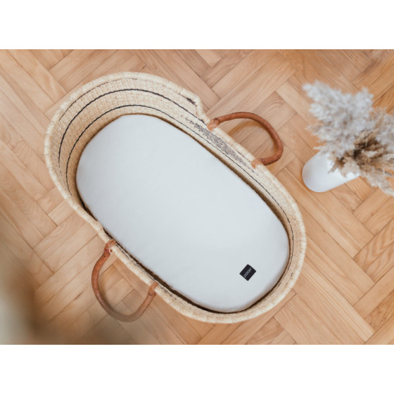 Poofi Prześcieradło bawełniane do wózka gondoli 75x35cm Szary