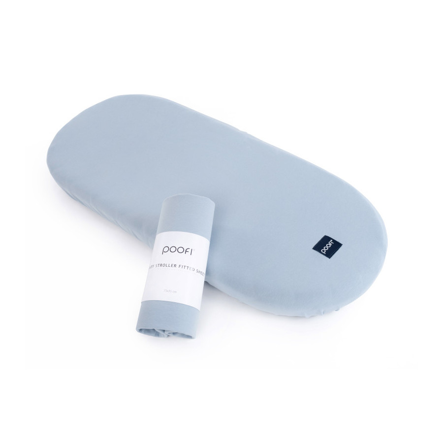 Poofi Prześcieradło bawełniane do wózka gondoli 75x35cm Śmietanka