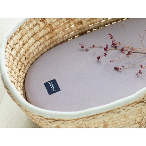 Poofi Prześcieradło bawełniane do wózka gondoli 75x35cm Nugat