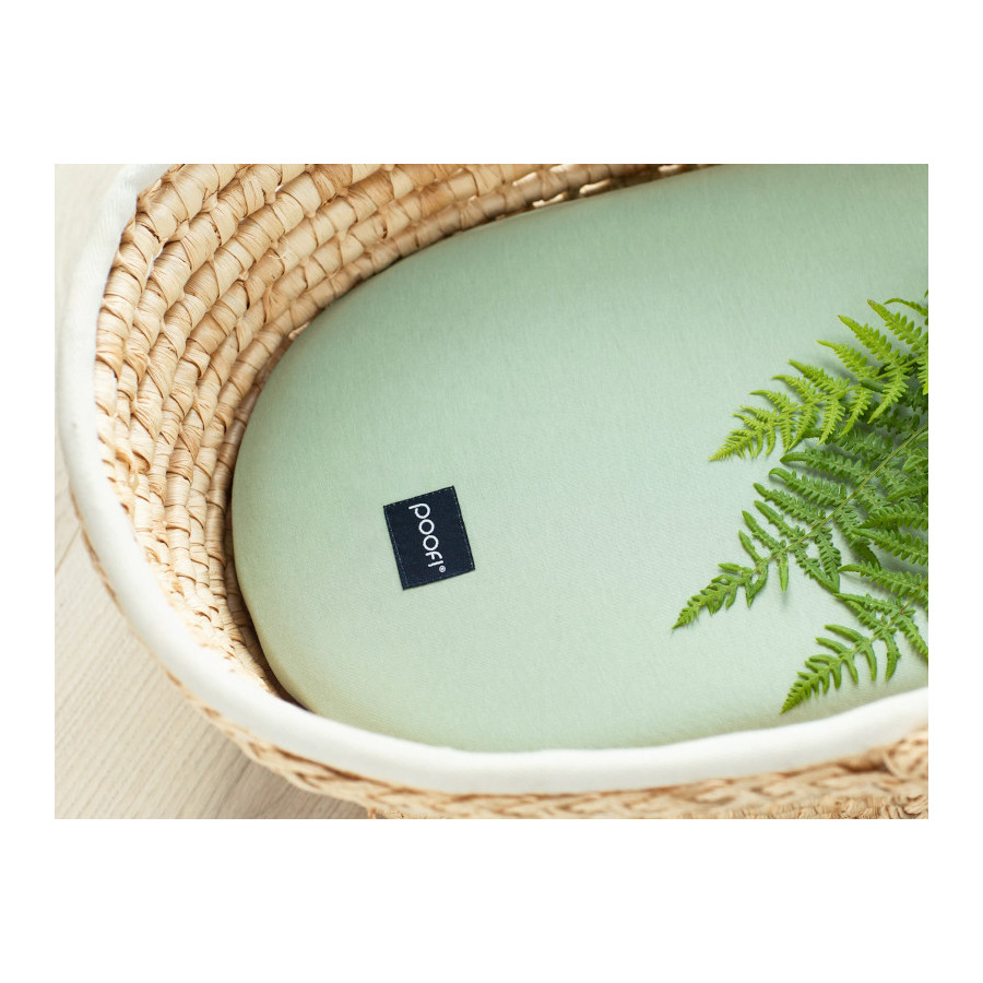 Poofi Prześcieradło bawełniane do wózka gondoli 75x35cm Nugat