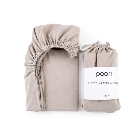 Poofi Prześcieradło Bawełniane Organiczne materac 60x120cm Chocco