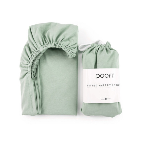 Poofi Prześcieradło Bawełniane Organiczne materac 60x120cm Szary