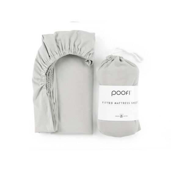 Poofi Prześcieradło Bawełniane Organiczne materac 60x120cm Szałwia