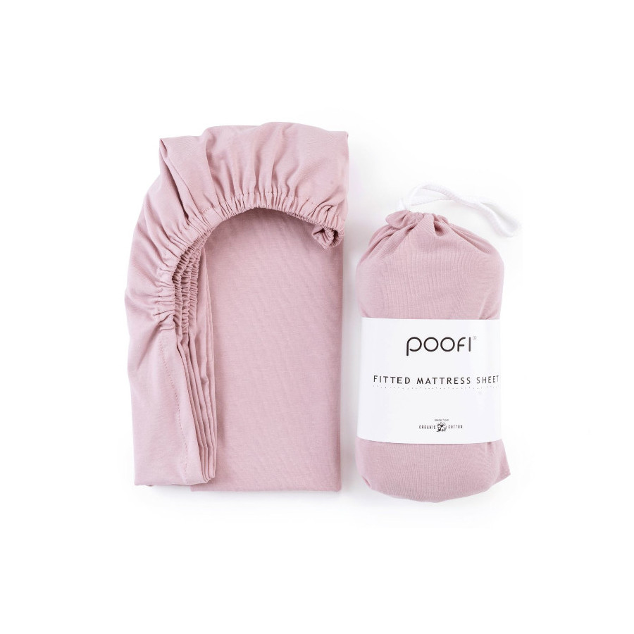 Poofi Prześcieradło Bawełniane Organiczne materac 70x140cm Szałwia