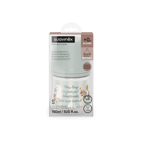 Suavinex Butelka antykolkowa 150 ml smoczek S 0m+ Wonderland