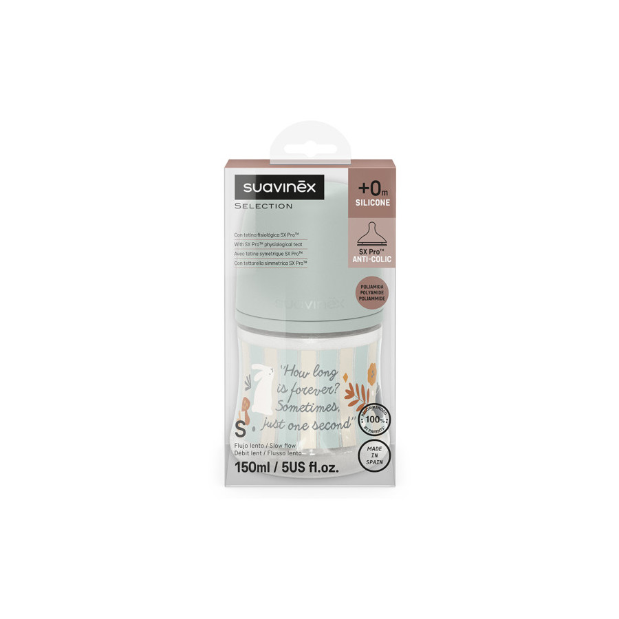 Suavinex Butelka antykolkowa 150 ml smoczek S 0m+ Wonderland
