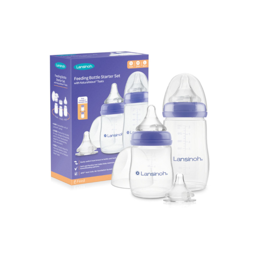 Lansinoh Zestaw startowy butelka do karmienia Natural Wave
