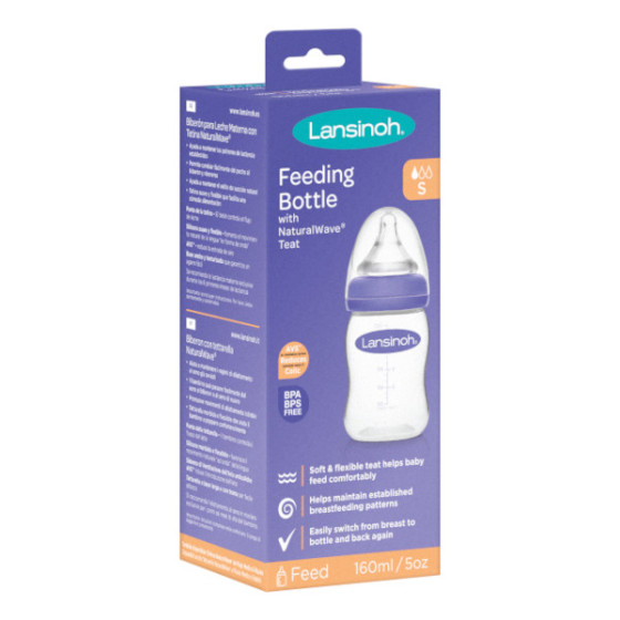 Lansinoh Butelka do karmienia Natural Wave 160ml wolny przepływ