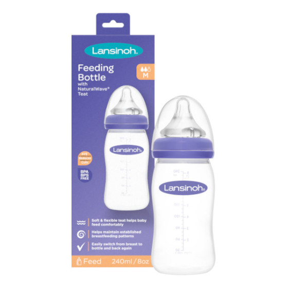 Lansinoh Butelka do karmienia Natural Wave 240ml średni przepływ