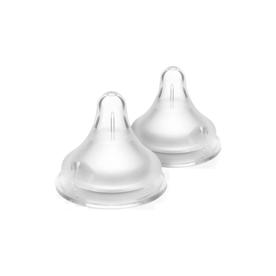 Lansinoh Smoczek do butelki Natural Wave o wolnym przepływie S 2 sztuki