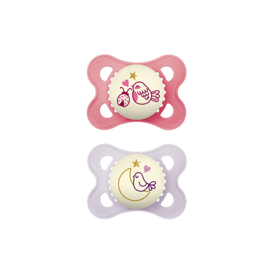 MAM Baby Smoczek uspokajający 2 miesiące+ Original Night 2 sztuki