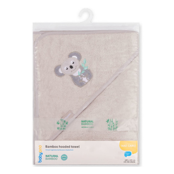 Babyono Okrycie kąpielowe dla dzieci ręcznik bambus 100x100cm