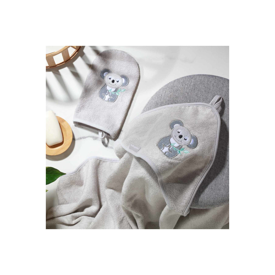 Babyono Okrycie kąpielowe dla dzieci ręcznik bambus 100x100cm