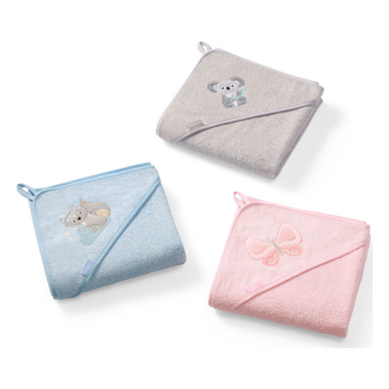 Babyono Okrycie kąpielowe dla dzieci ręcznik bambus 100x100cm