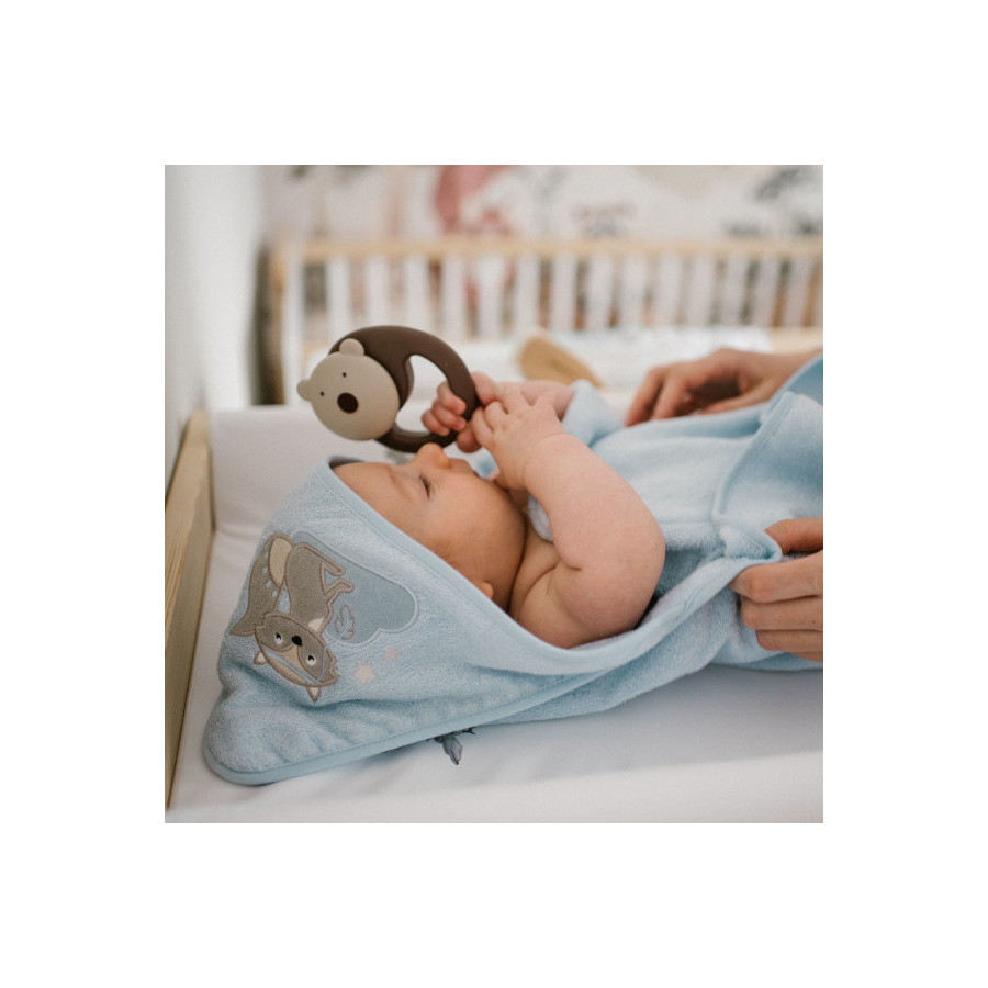 Babyono Okrycie kąpielowe dla dzieci ręcznik bambus 100x100cm