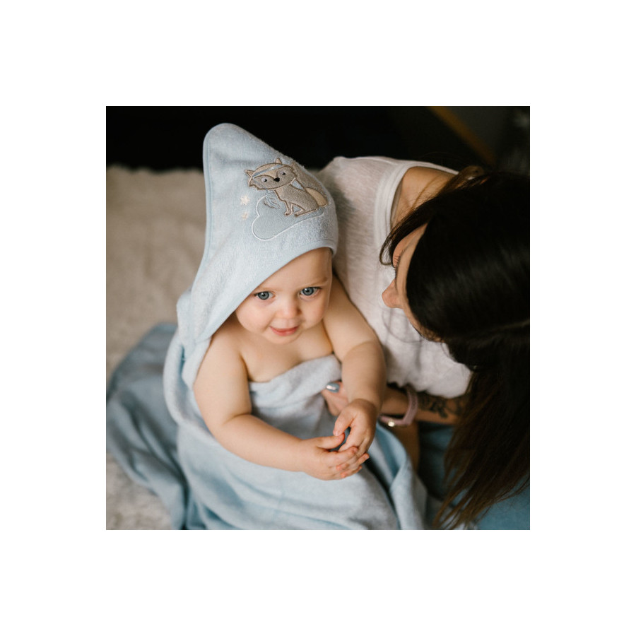 Babyono Okrycie kąpielowe dla dzieci ręcznik bambus 100x100cm